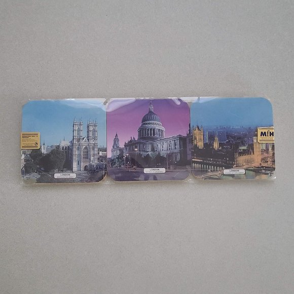 NWT Set of 6 Coasters, London England Themed - Picture 4 of 7